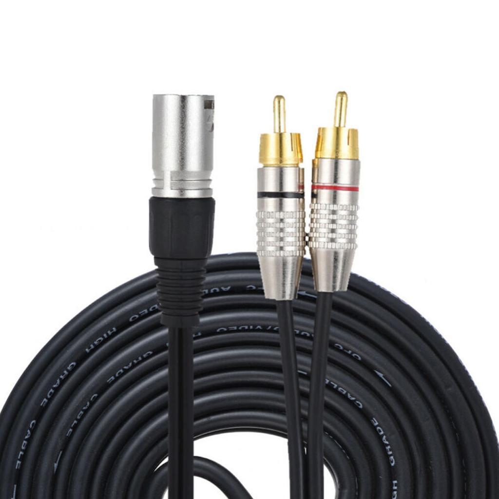 Audio Cable Rca - XLR Ses Ayırıcı Kablosu, Çift Erkek