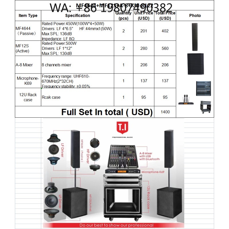 Full Range Speaker - Çift 15 İnç İki Yönlü Taşınabilir