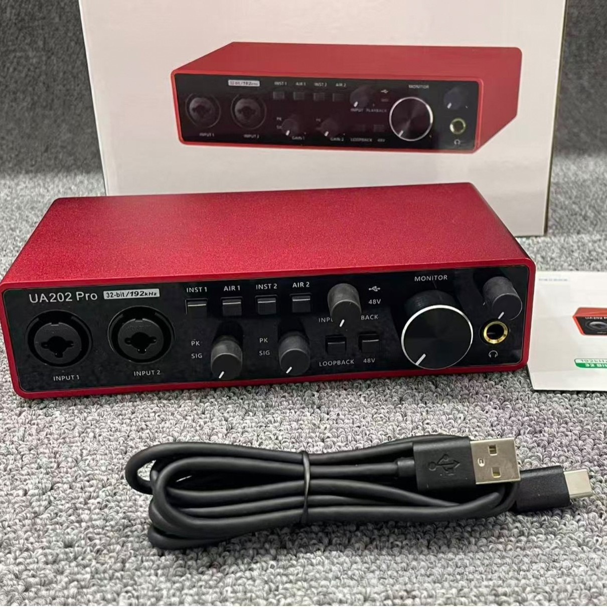 Condenser Microphone Kit - UA202 Pro Profesyonel Ses Kartı, Canlı