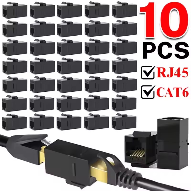 Rj45 Jack - 2-10 adet CAT6 RJ45 Dişi-Dişi Keystone