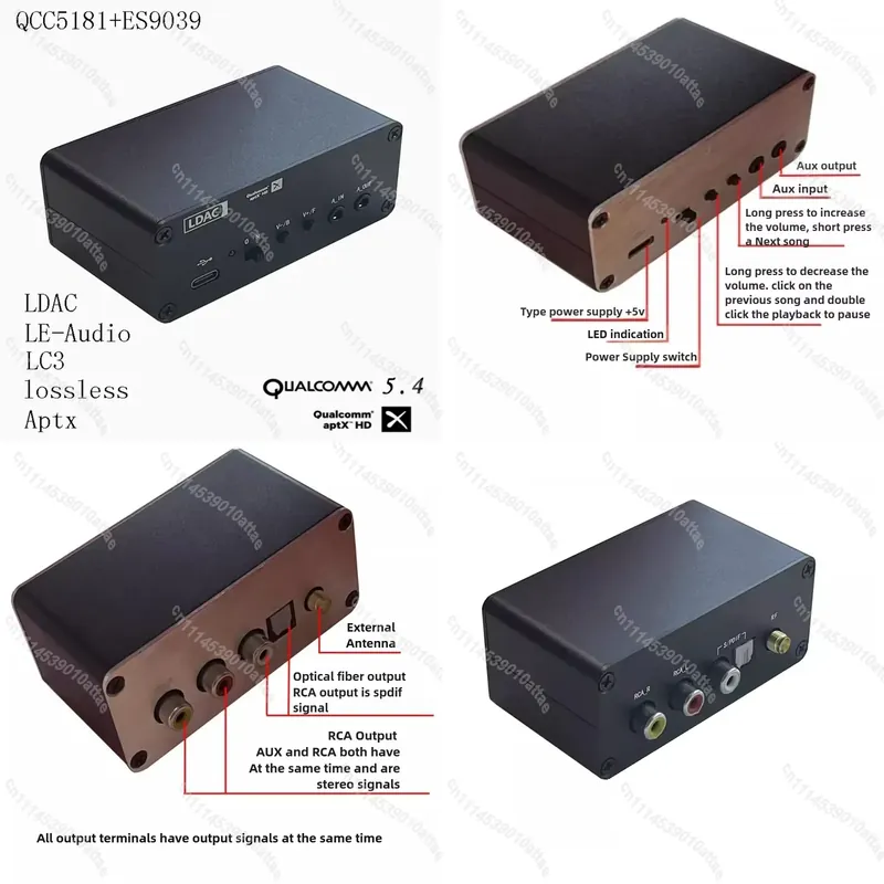 QCC5181 ES9039 DAC Dekoder Opt - Volume Control Board incelemesi ve fiyatı