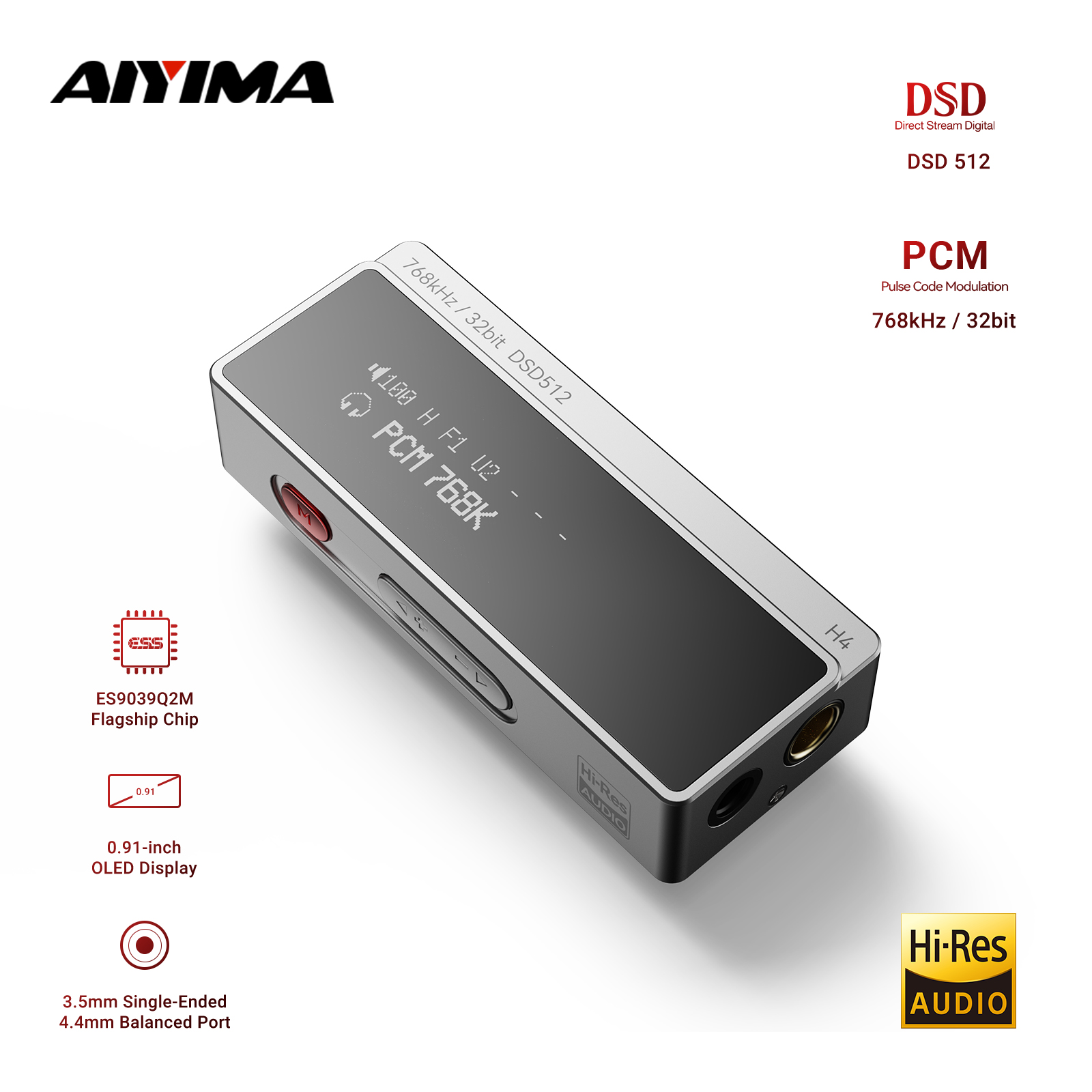 AIYIMA H4 HIFI Taşınabilir Kul - Es9018 Dac incelemesi ve fiyatı