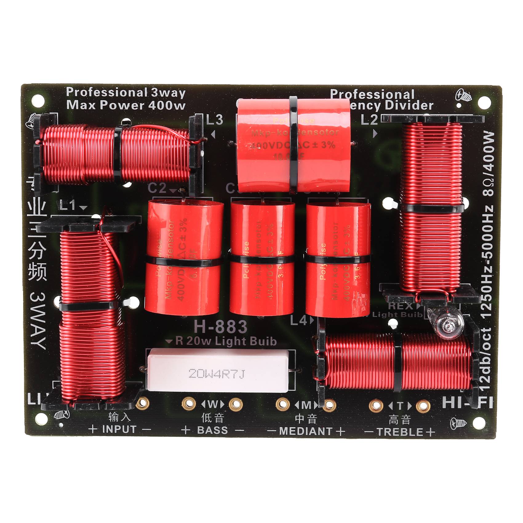 Mükemmel-400W 3 Yollu Geçiş Bö - Speaker Crossover incelemesi ve fiyatı