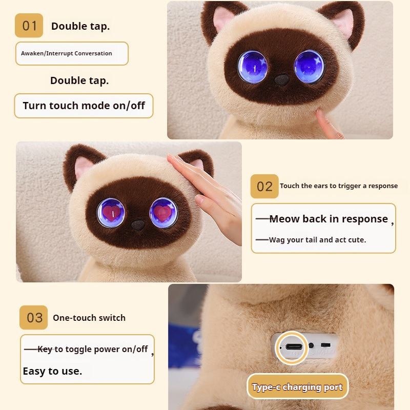 AI Smart Meow Cat Plush Toy In - Woofer incelemesi ve fiyatı