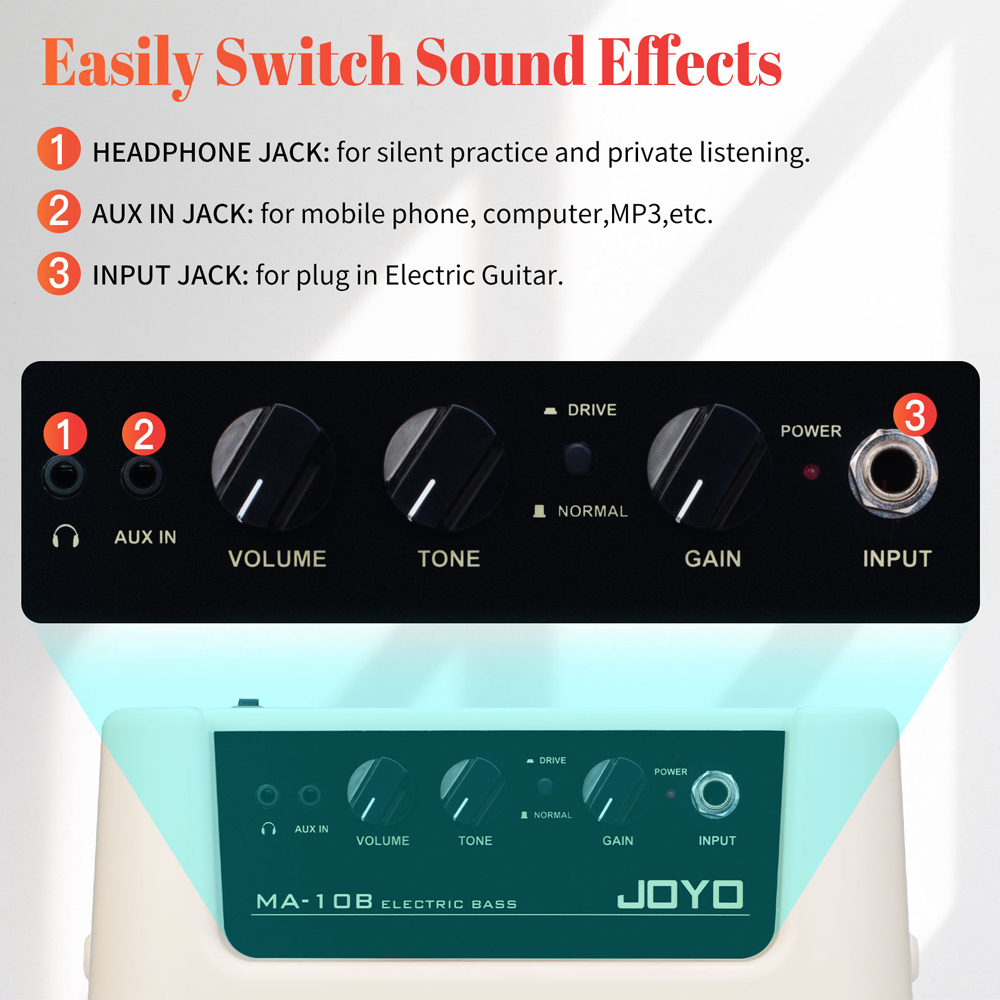 JOYO MA-10B Mini Bas Amplifika - Speaker Terminal incelemesi ve fiyatı